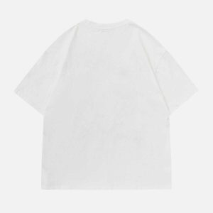 youthful foam print tee edgy  retro streetwear shirt 2110