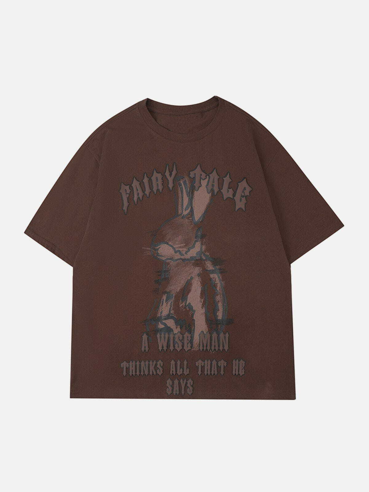 youthful rabbit tee edgy  retro print shirt 3151
