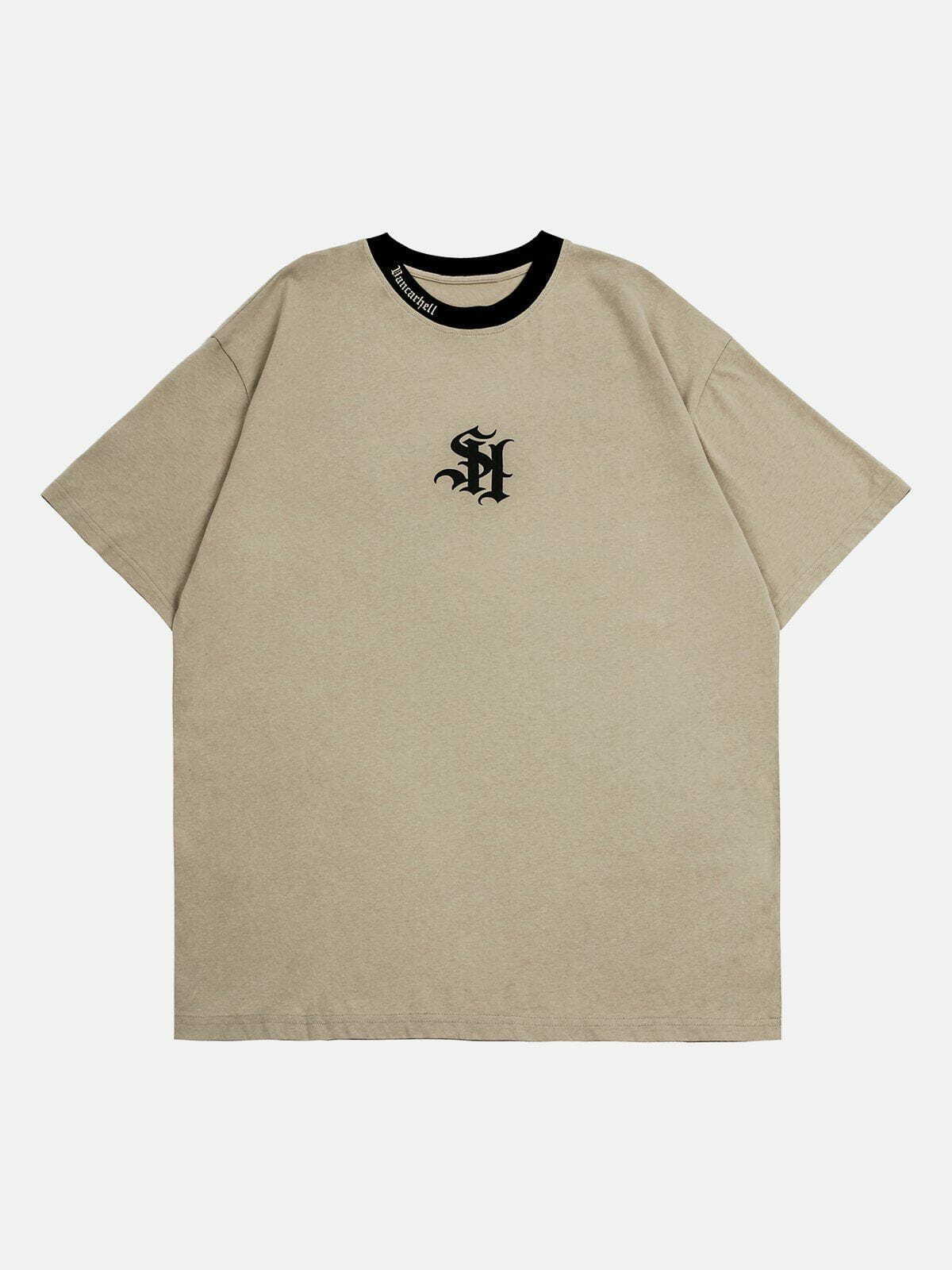 youthful retro print tee edgy  vibrant streetwear shirt 6652