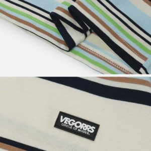youthful striped tee edgy  retro youth streetwear shirt 8806