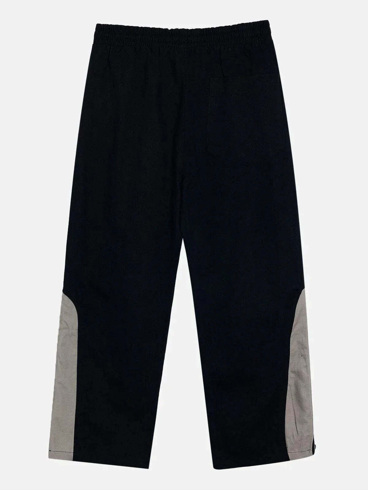 zipper straightleg pants trendy & edgy streetwear 2151