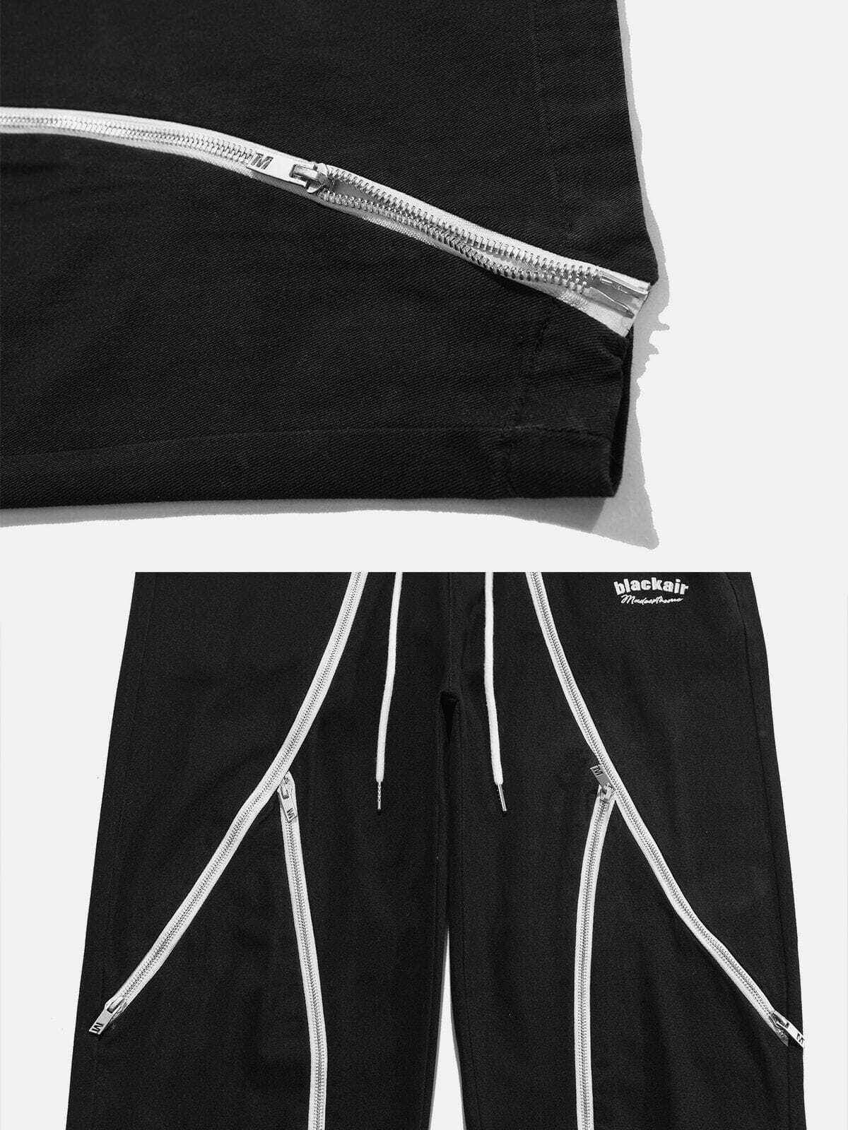 zipperembellished cargo pants edgy streetwear essential 1056