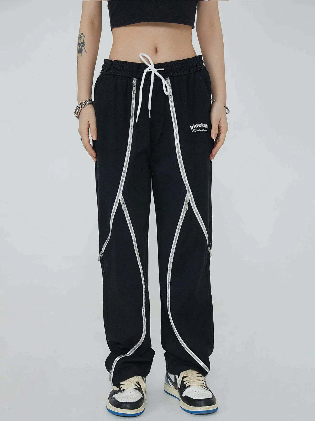 zipperembellished cargo pants edgy streetwear essential 5569