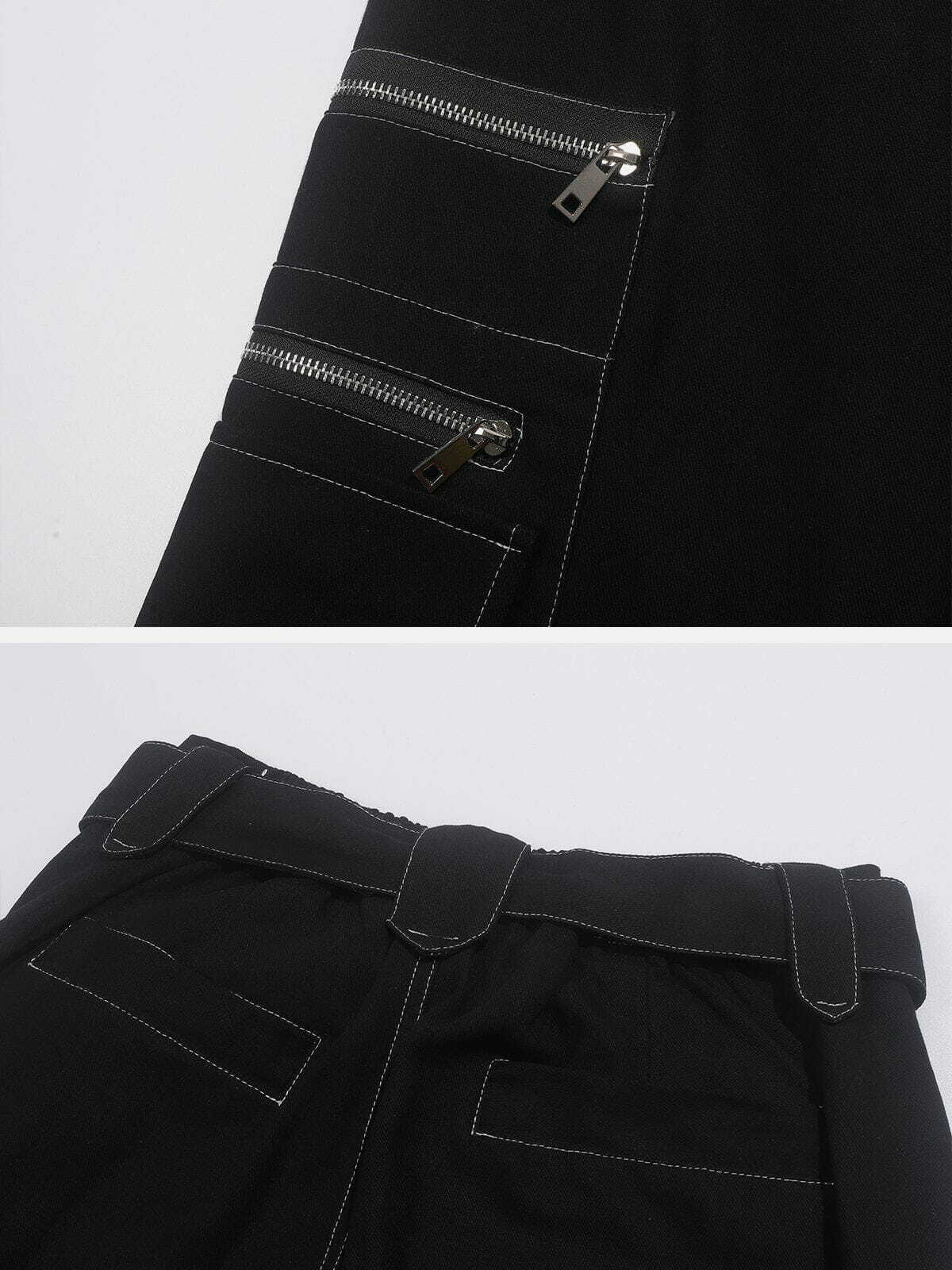 zipup cargo pants edgy streetwear essential 5573